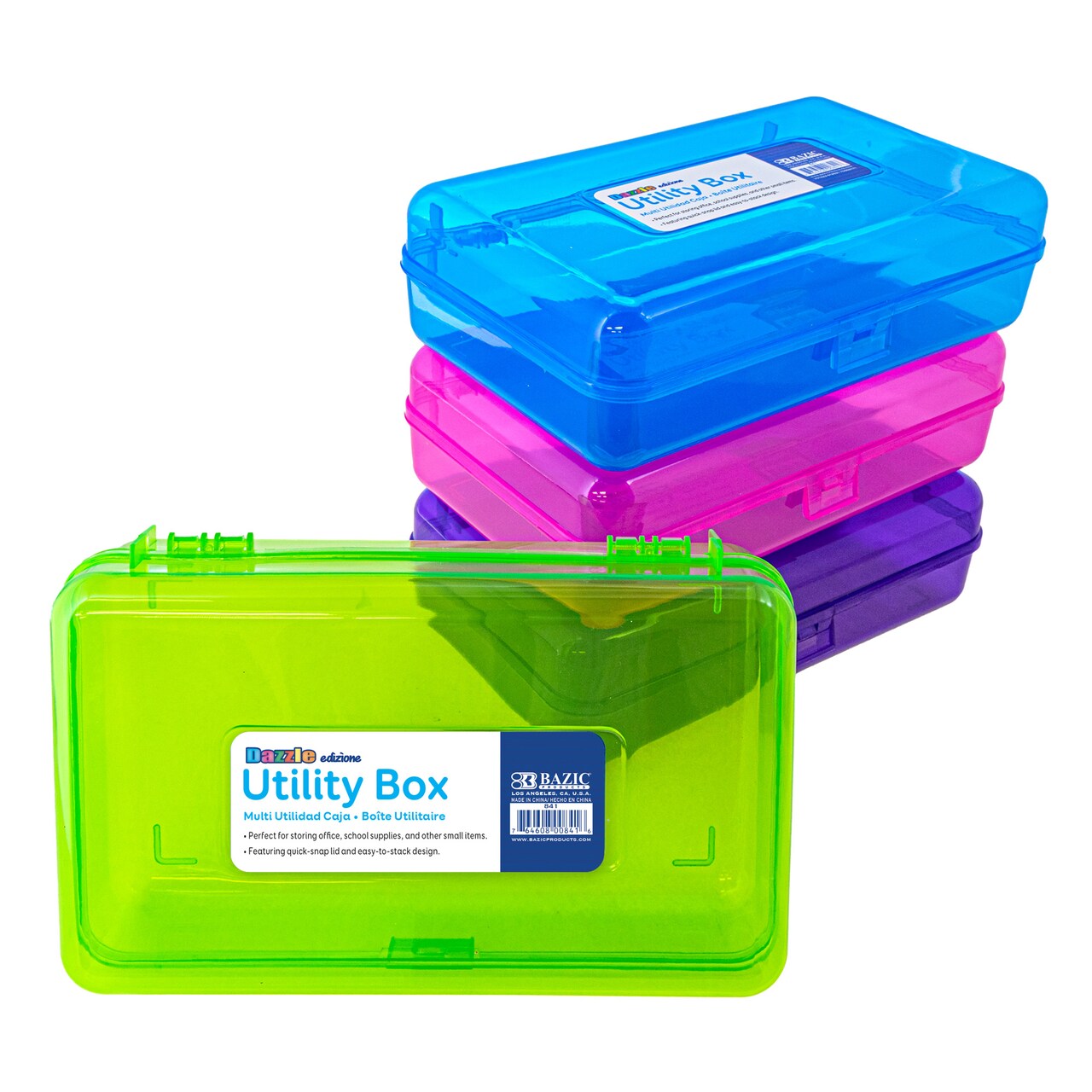 BAZIC Pencil Case Multipurpose Utility Box - Bright Color